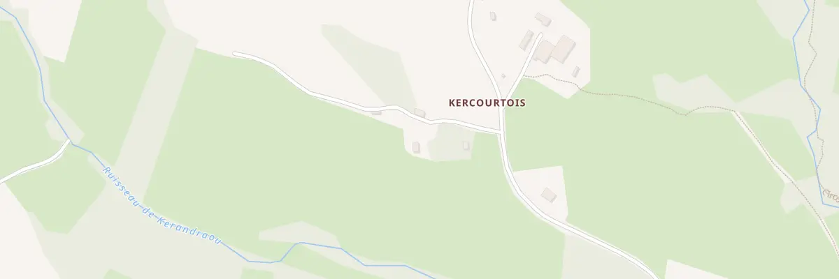 Plan du 1 Kercourtois à Plusquellec