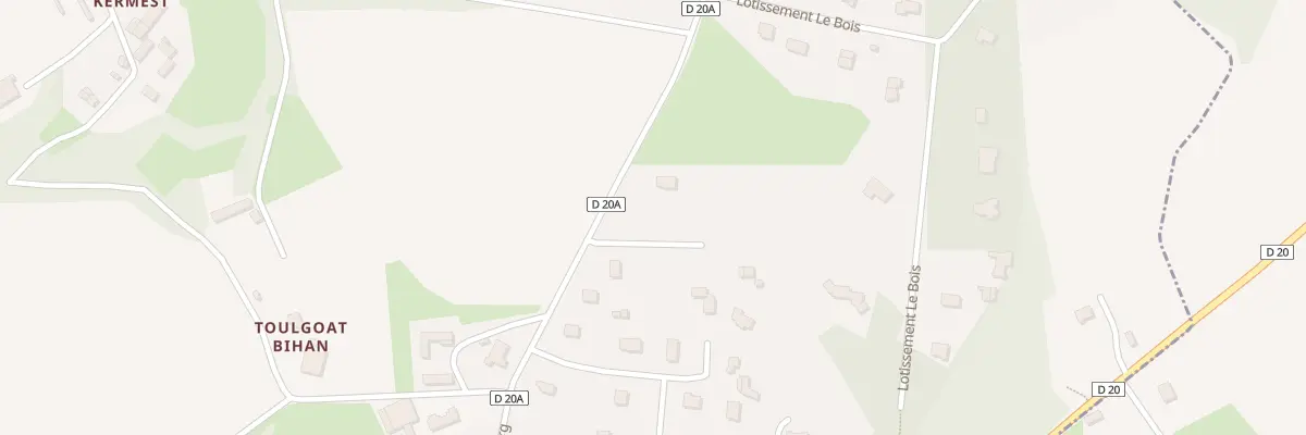 Plan du 1 Toulgoat à Treffrin
