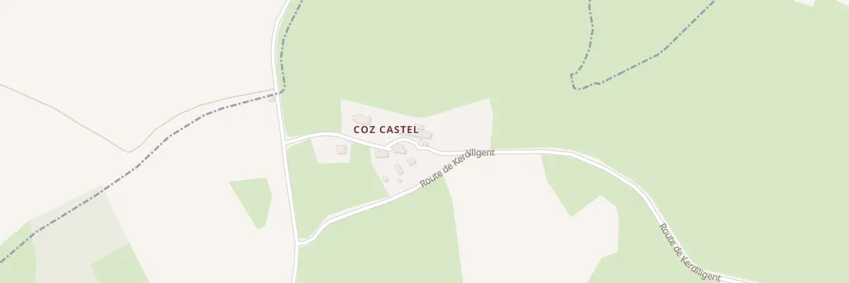 Plan du 4 Coz Castel à Lohuec