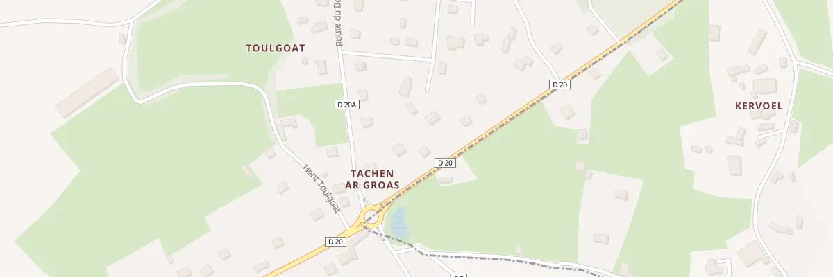 Plan du 2 Rte de Trébrivan à Treffrin
