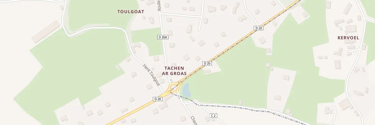 Plan du 1 Rte de Trébrivan à Treffrin