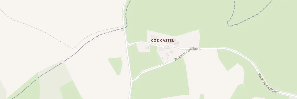 Plan du 7 Coz Castel à Lohuec