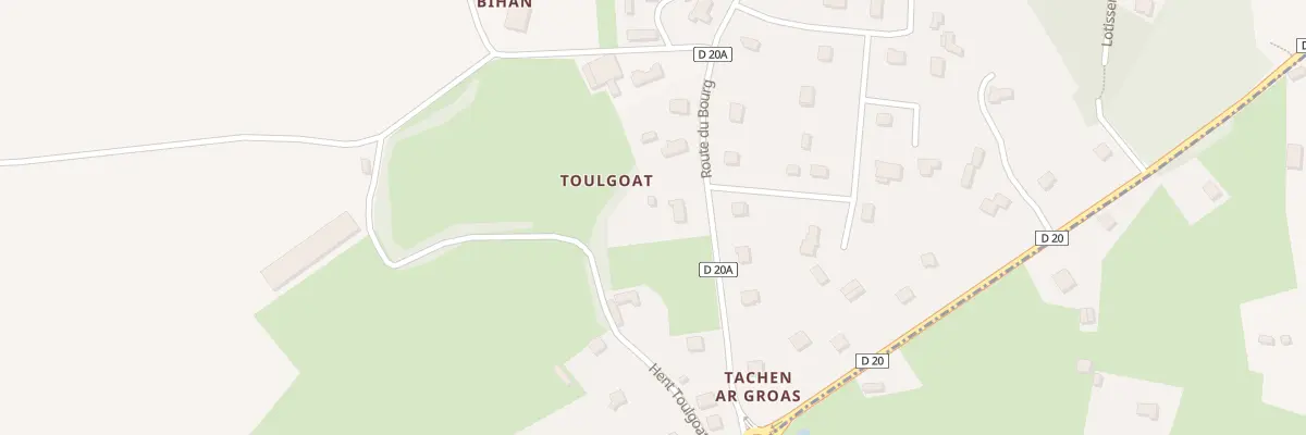 Plan du 14 Toulgoat à Treffrin