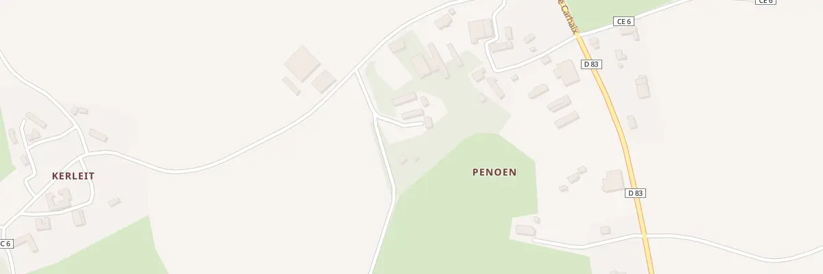 Plan du 1 Penoen à Plévin