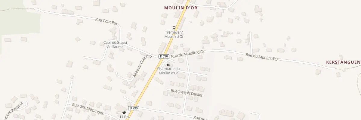 Plan du 4 Rue François Bourhis à Tréméven