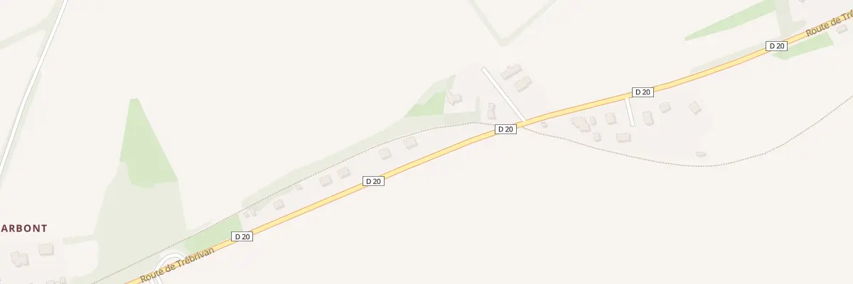 Plan du 3 Le Carbon à Treffrin