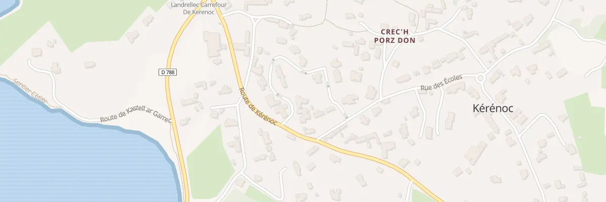Plan du 10 Rue Carrière Le Dantec à Pleumeur-Bodou