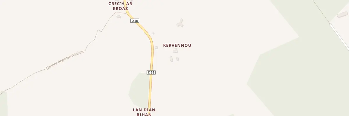 Plan du 3 Kervennou à Lanvellec