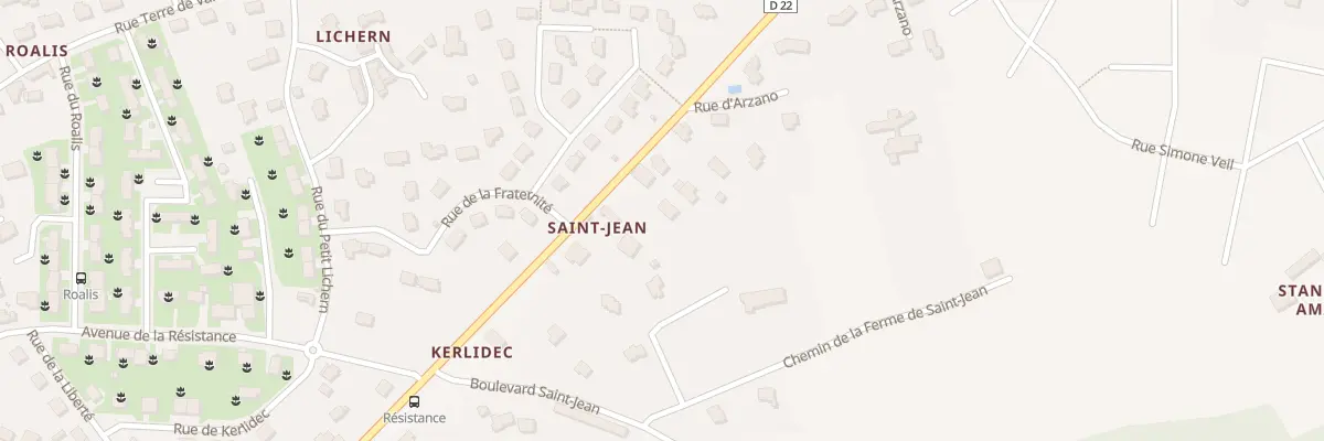 Plan du 68 Rue d’Arzano à Quimperlé
