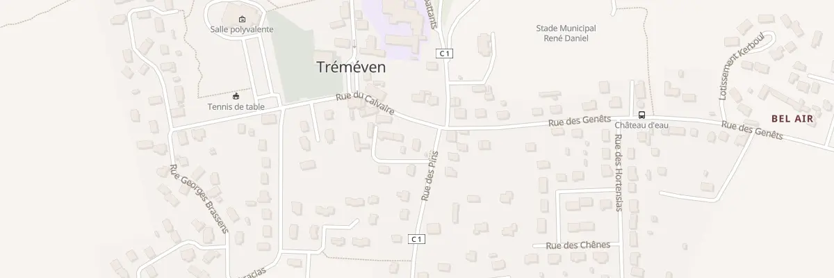 Plan du 2 Rue des Pins à Tréméven