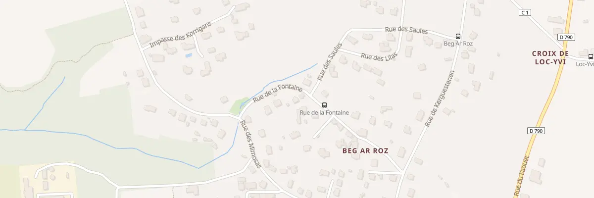 Plan du 17 Rue de la Fontaine à Tréméven