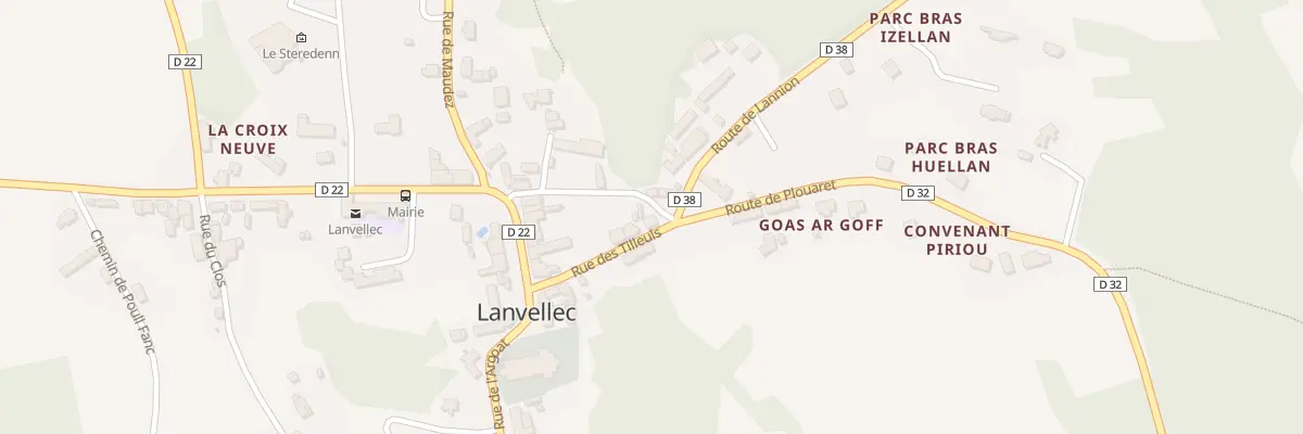 Plan du 7 Rue des Tilleuls à Lanvellec