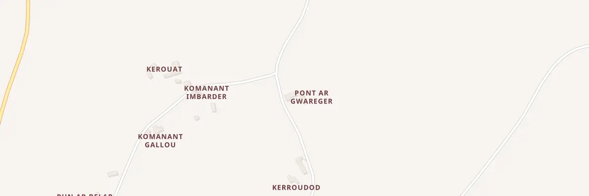 Plan de Pont ar Gwareger à Plouzélambre