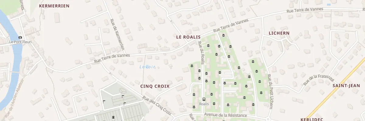Plan du 66 Rue Terre de Vannes à Quimperlé