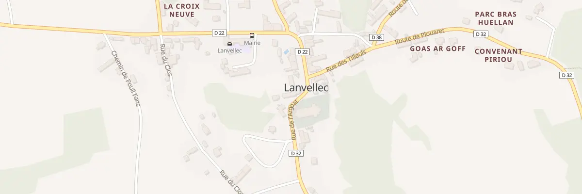 Plan de Pl de l’Église à Lanvellec
