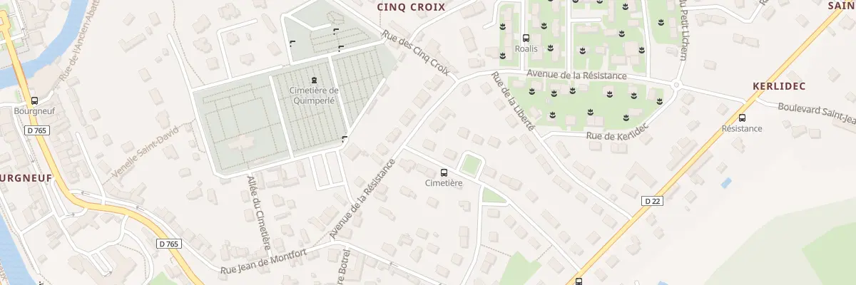 Plan du 1 Av du Moulin du Coq à Quimperlé