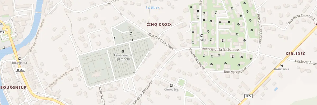 Plan du 25 Av de la Résistance à Quimperlé