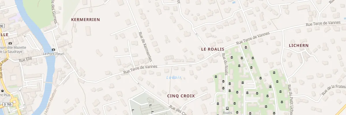 Plan du 53 Rue Terre de Vannes à Quimperlé