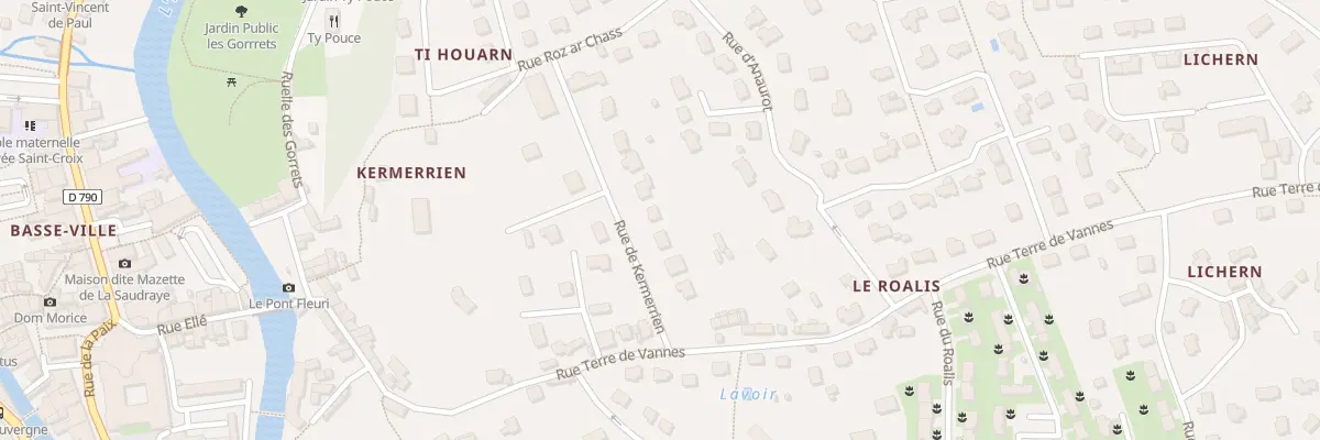 Plan du 8 Rue de Kermerrien à Quimperlé