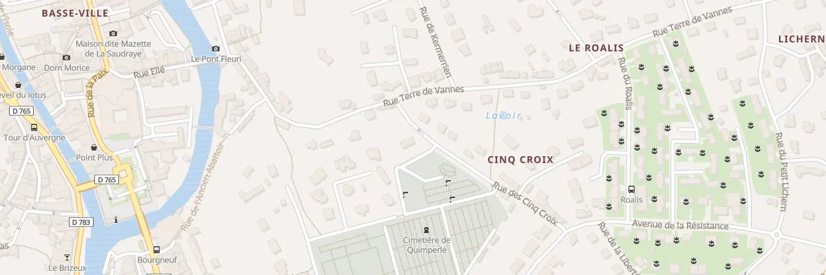 Plan du 6 Rue 5 Croix à Quimperlé