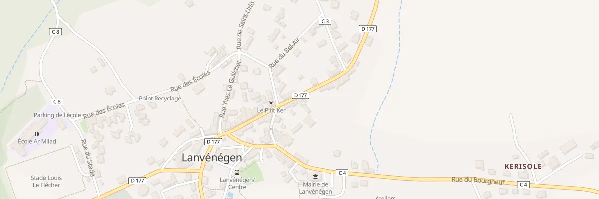 Plan du 36 Rue Jean Cadic à Lanvénégen