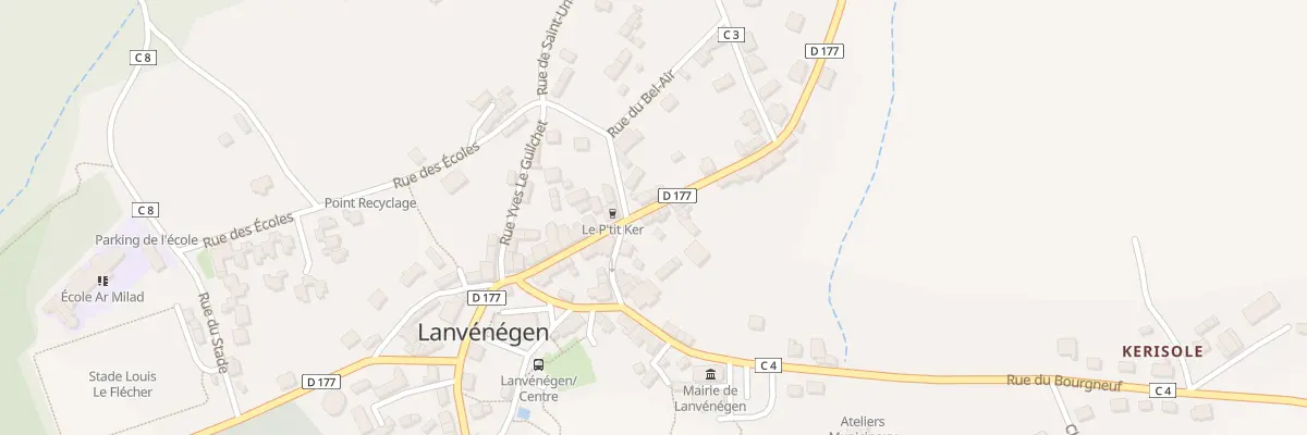 Plan du 32 Rue Jean Cadic à Lanvénégen