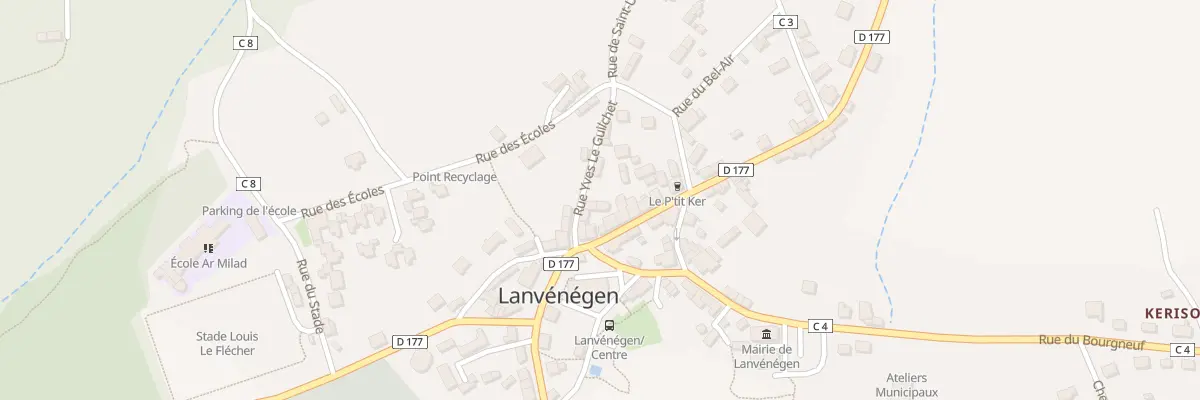 Plan du 35 Rue Jean Cadic à Lanvénégen