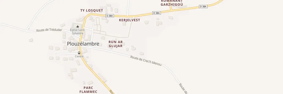 Plan du 11 Rte de Krec’h Menou à Plouzélambre
