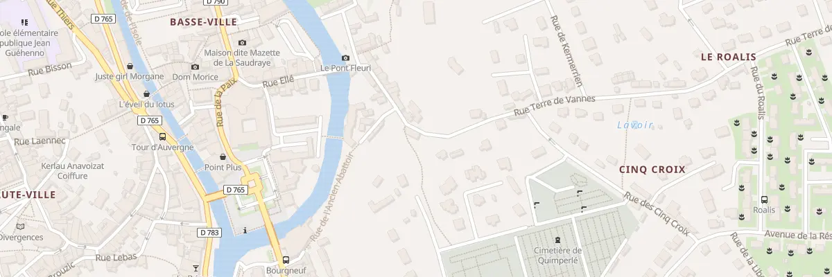 Plan du 22 Rue Terre de Vannes à Quimperlé