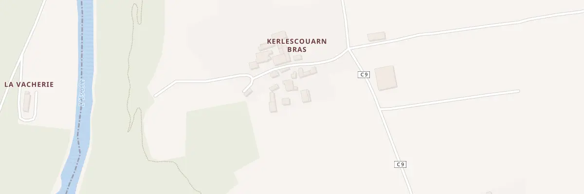 Plan du 9 Kerlescouarn Bras à Tréméven