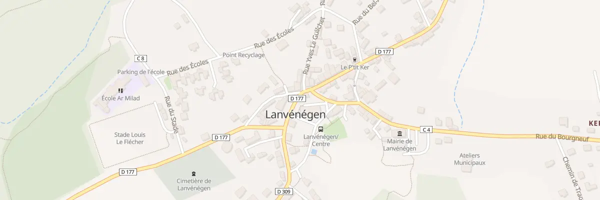 Plan du 18 Rue Jean Cadic à Lanvénégen