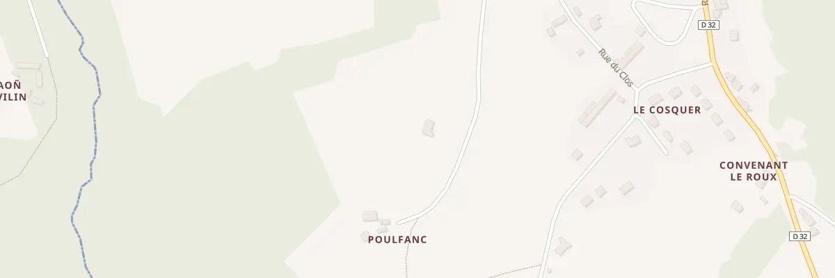 Plan du 5510 Poul Fanc à Lanvellec