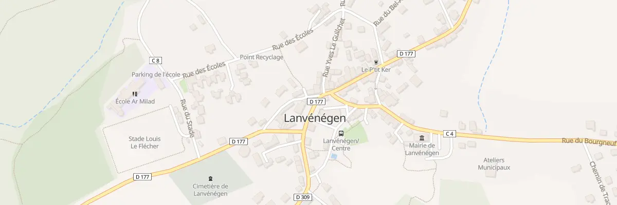 Plan du 29 Rue Jean Cadic à Lanvénégen