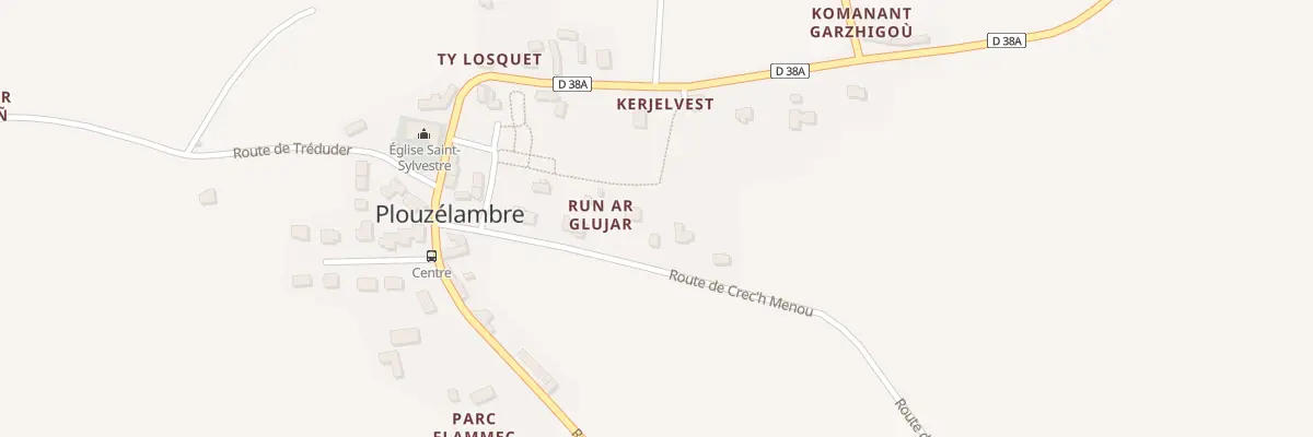 Plan du 7 Rte de Krec’h Menou à Plouzélambre