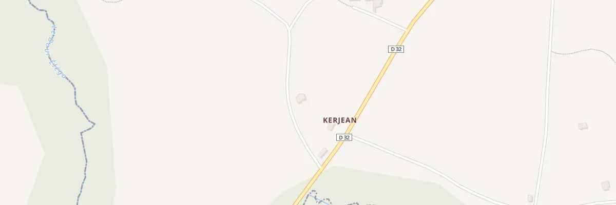 Plan du 2 Kerjean à Lanvellec