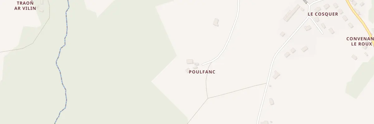 Plan du 5335 Poul Fanc Bras à Lanvellec