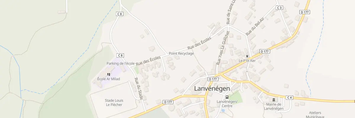 Plan du 11 Rue des Ecoles à Lanvénégen