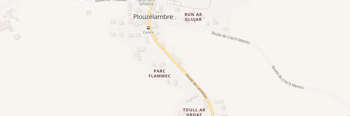 Plan du 7 Rte de Lanvellec à Plouzélambre