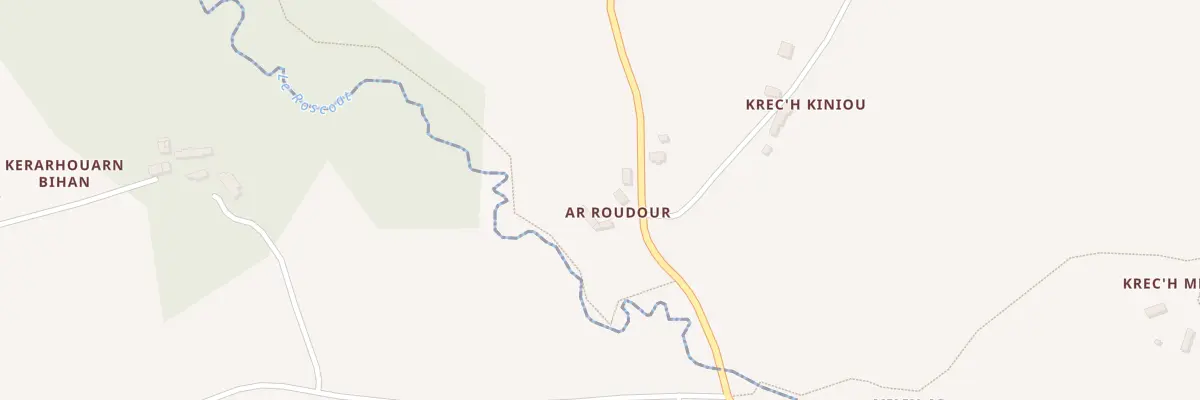 Plan du 2 Roudour à Plouzélambre