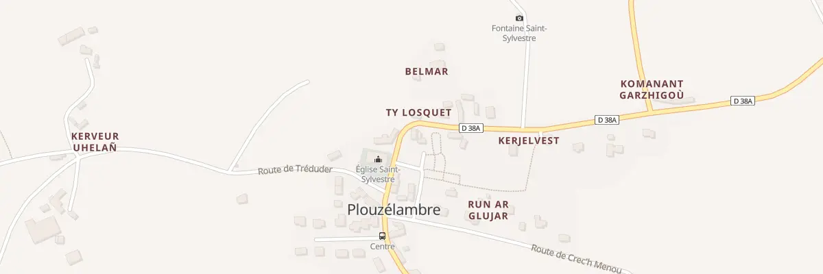 Plan du 8 Rte Route de Lannion à Plouzélambre