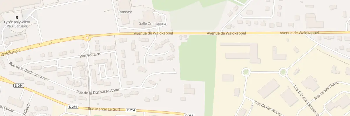 Plan du 28 Rue du Commandant Charcot à Carhaix-Plouguer