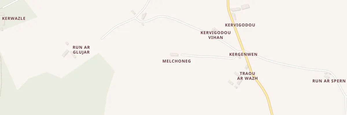 Plan du 1 Melchoneg à Plouzélambre