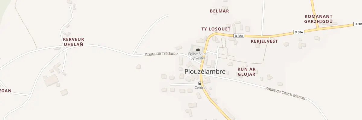 Plan du 3 Rte de Tréduder à Plouzélambre