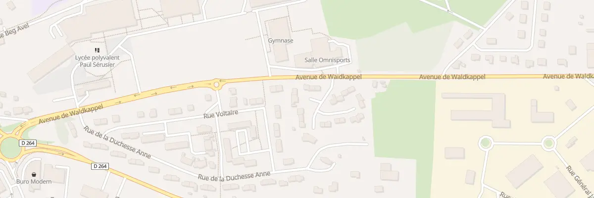 Plan du 10 Rue du Commandant Charcot à Carhaix-Plouguer