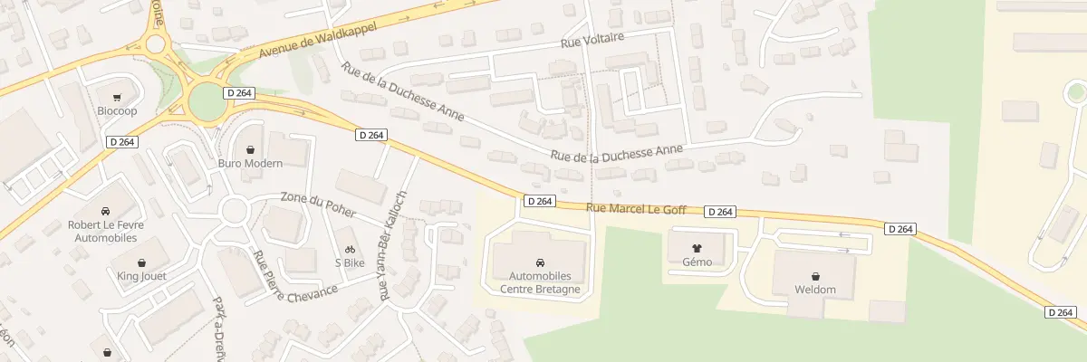 Plan du 30 Rue de la Duchesse Anne à Carhaix-Plouguer