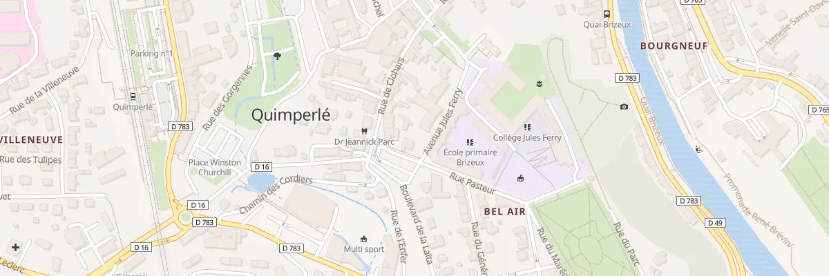 Plan du 1B Pl Georges Hotte à Quimperlé