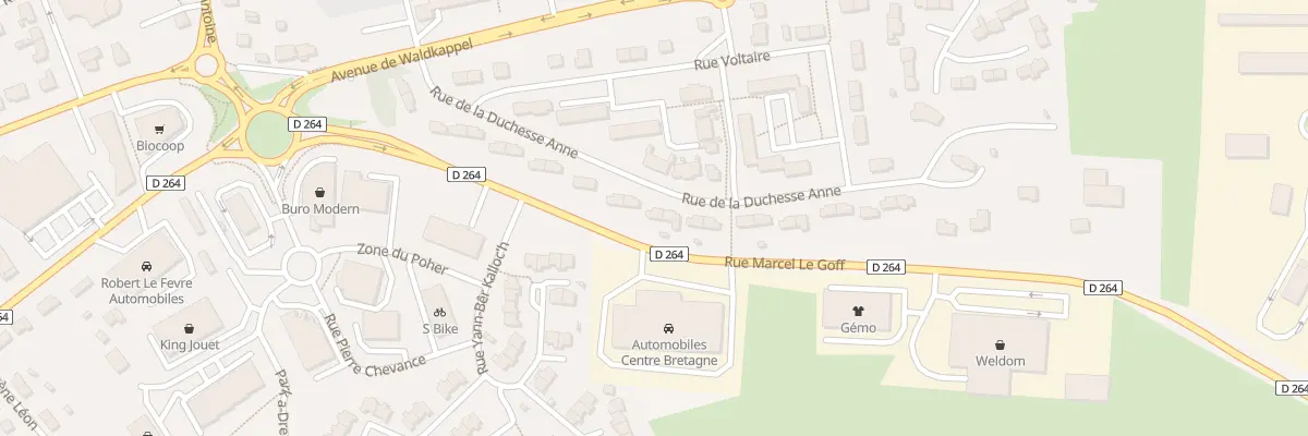 Plan du 28 Rue de la Duchesse Anne à Carhaix-Plouguer