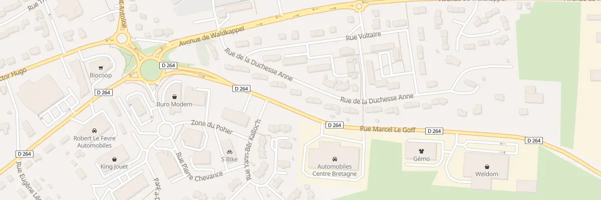 Plan du 22 Rue de la Duchesse Anne à Carhaix-Plouguer