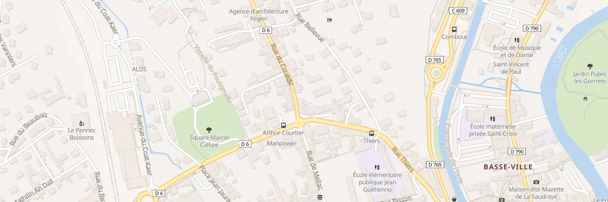 Plan du 6 Rue du Couédic à Quimperlé