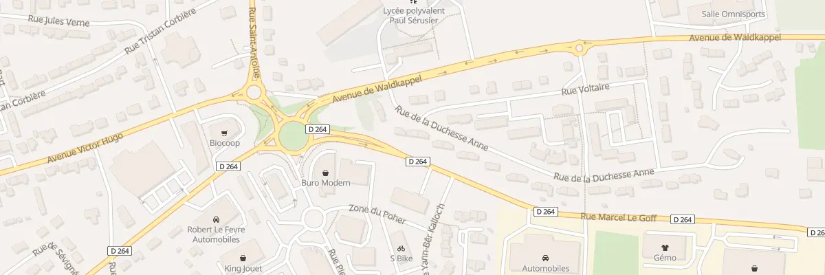 Plan du 8 Rue de la Duchesse Anne à Carhaix-Plouguer